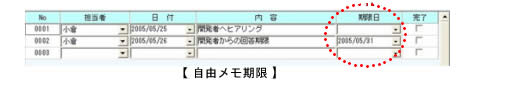 【自由メモ期限】